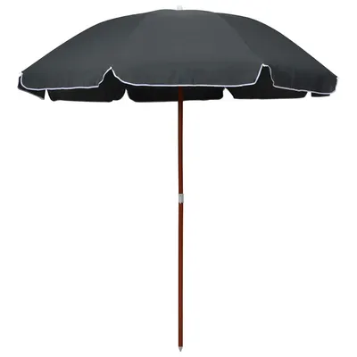 vidaXL Umbrelă de soare de grădină cu stâlp din oțel, antracit, 240 cm
