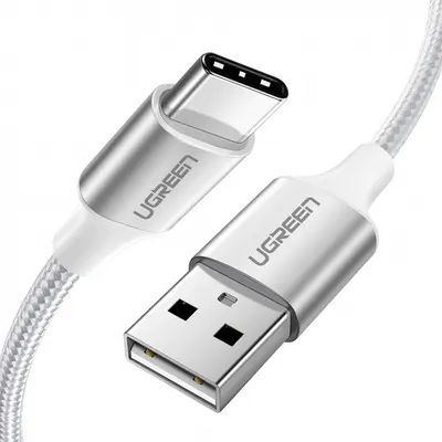 Cablu Date si Incarcare USB-A - USB-C UGREEN US288, 18W, 2m, Alb