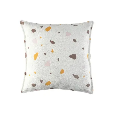 Pernă decorativă pentru copii crem cu tapițerie din țesătură bouclé/cu tapițerie din chenille Terrazzo Block – Wigiwama