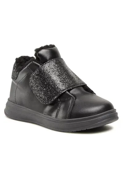Pantofi copii - cu velcro - confortabili - negru - piele ecologica