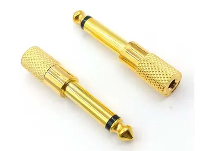 Adaptor RCA mama la jack 6,3mm gold mono