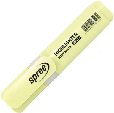 Marker text Spree Flexy Brush - Pastel, galben