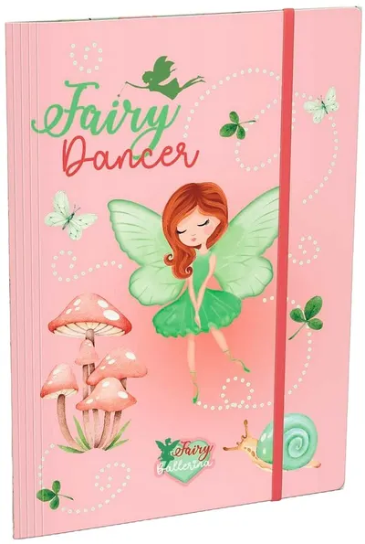 Dosar cu bandă elastică Lizzy Card Fairy Ballerina - Dance, A4