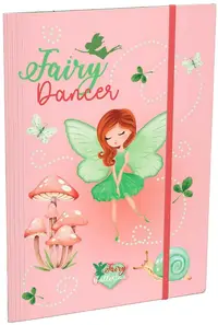 Dosar cu bandă elastică Lizzy Card Fairy Ballerina - Dance, A4