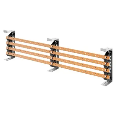 Pair of Busbar-Holder - For Flat Busbars 20x5-30x5 - 250-400a - For Structures D=200 - Internal Compartement - For Qdx 630l