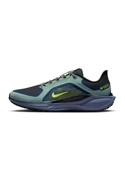 Pantofi impermeabili pentru alergare Road Pegasus 41 GTX - Albastru inchis/Negru stins/Verde pal