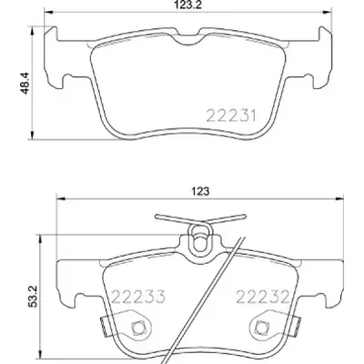 Set placute frana, frana disc BREMBO P 24 201