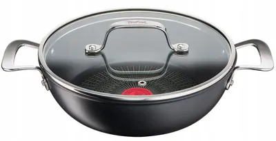 Oală plată Tefal - Unlimited G2557172, 26 cm, negru