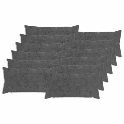 vidaXL Husă pentru pernă 12 buc. HEERLEN Gri închis 40 x 80 cm