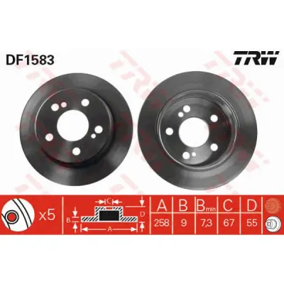 Disc frana TRW DF1583