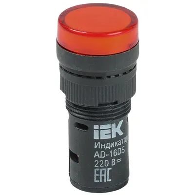 Lampa semnalizare AD16DS(LED)matrix d16mm red 230V AC