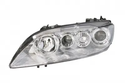Far stanga (H1, reglaj electric, cu motoras, fundal argintiu, fundal transparent) MAZDA 6 2002-2005