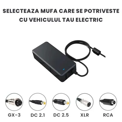 Incarcator Bicicleta/Trotineta Electrica 24V Li-ion, Output 29.4V-2A, ElectroAZ Engros