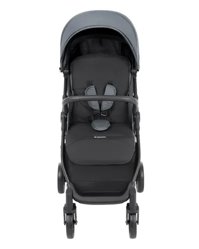 Carucior copii KikkaBoo Alexa Gri deschis cu spatar reglabil 4 pozitii,pliere compacta,pana la 22kg,roti eva pivotante,baldachin reglabil cu extensie si viziera