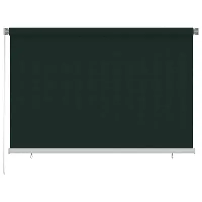 vidaXL Jaluzea tip rulou de exterior, 225 (l) x 140 (î) cm, verde închis, HDPE