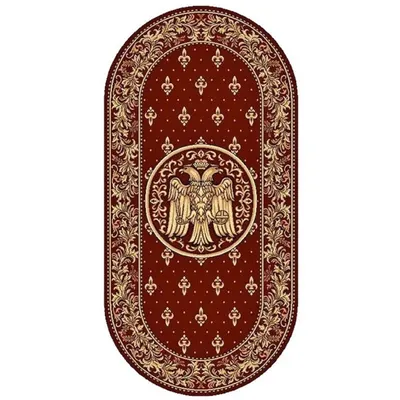 Covor Bisericesc Oval, 150 x 230 cm, Rosu, Lotos 15032/210