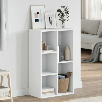vidaXL Bibliotecă/Dulap, alb, 50x25x80 cm, lemn prelucrat