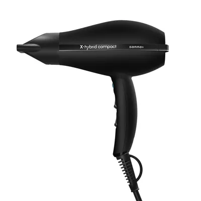 Uscător de păr GammaPiu – X-Hybrid Compact, 1800W, 3 viteze, negru mat