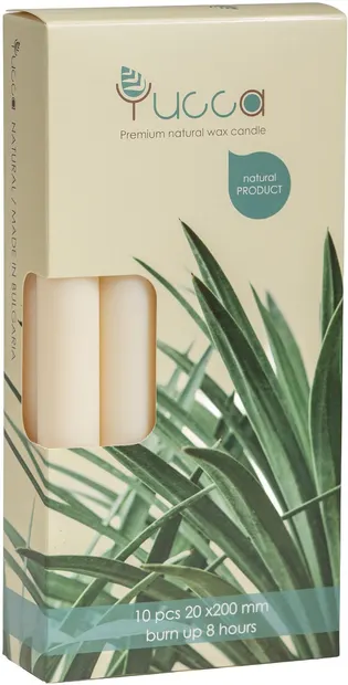 Set de lumânări Yucca - Ecru , 10 buc.
