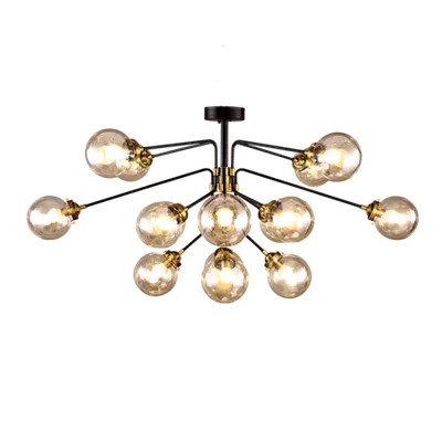 Candelabru Bubbles 16xe14 Sticla Culoarea Chihlimbarului