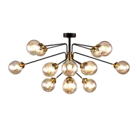 Candelabru Bubbles 16xe14 Sticla Culoarea Chihlimbarului