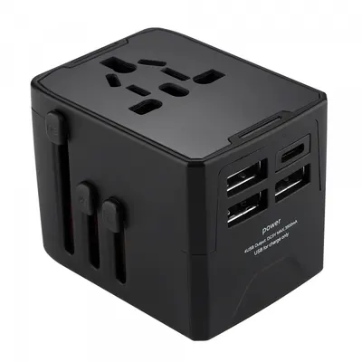 Incarcator Retea Techsuit HHT520 Travel, 15W, 3A, 3 x USB-A - 1 x USB-C, Negru