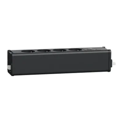 Sistem Unica+, 4xpriza 2P+E+USB A/C, antracit