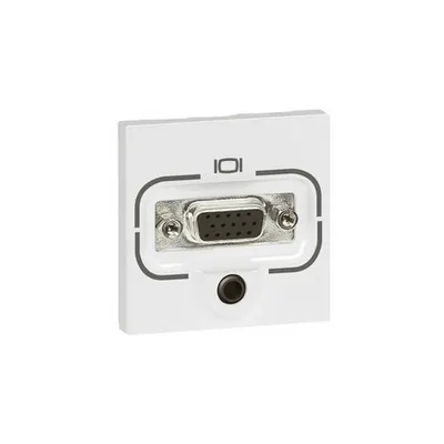 HD15 + 3.5mm Jack priza Mosaic - screw-type - 2 module - alb