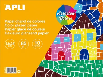 Bloc APLI - Lucios, 10 file, culori diferite