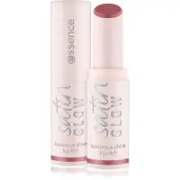 essence satin GLOW ruj cremos cu finisaj satinat culoare 03 Rose And Shine 3.5 g