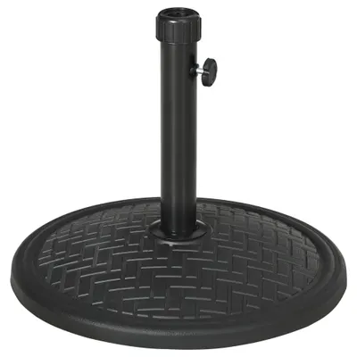 Outsunny Bază pentru Umbrelă cu Buton Reglabil, Ø46x34 cm, Negru | Aosom Romania
