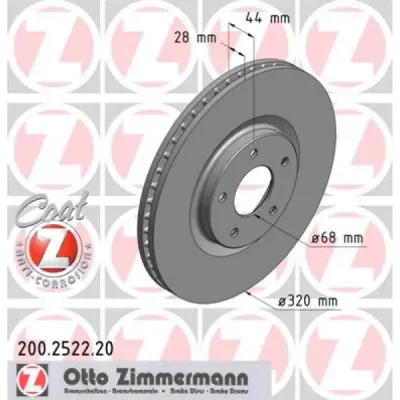 Disc frana ZIMMERMANN 200.2522.20