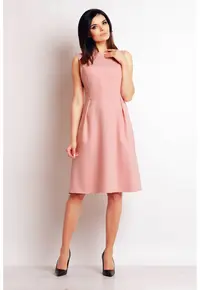 Rochie dama Poliester - M097 - Roz pudrat -