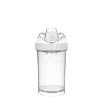 Cana cu adaptor de tranzitie Twistshake Crawler Cup - Alba, 300 ml