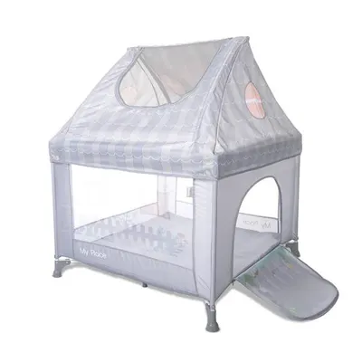 Tarc de joaca pentru copii Lorelli My Place Grey tip casuta 100 x 100 x 125 cm