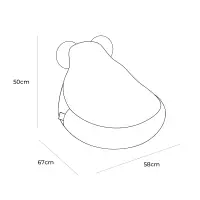 Fotoliu tip puf pentru copii MeowBaby cotton candy white