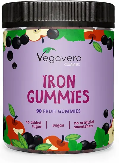 Iron Gummies, 90 tablete masticabile, Vegavero