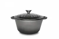 Cratita din fonta emailata cu capac, 22x9.5cm, capacitate 2.9l Marble Gray / DCN58632 Engros