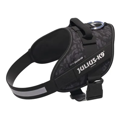 Ham Julius-K9 IDC Power, Night Camo, reflectorizant, circumferința piept 58-76 cm, pentru câini cu greutate de 14-25 kg