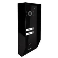 Post exterior videointerfon Electra VPH.02SC3.ELBTL, 2 familii, aparent, protectie ploaie, negru