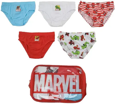 Chiloți pentru copii Cerda - Marvel, 5 bucăți, cu penar, 4-5 ani