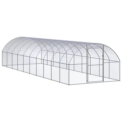 Gossi cotet de gaini pentru exterior, 3x10x2 m, otel zincat