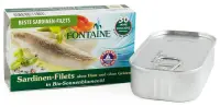 Sardine in ulei de floarea soarelui, eco-bio, 120g - Fontaine
