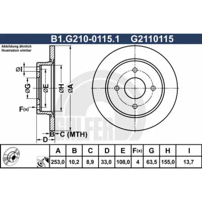 Disc frana GALFER B1.G210-0115.1