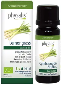 Ulei esențial organic, lemongrass, 10 ml, Physalis