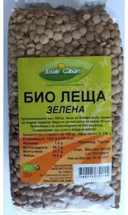 Lentile bio verzi, mari, 500 g, Biosvyat