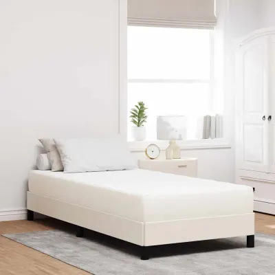 vidaXL Saltea de pat cu saltea Crem 100 x 200 cm țesătură
