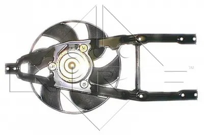 Ventilator radiator (cu carcasa) potrivit FIAT CINQUECENTO, SEICENTO 600 0.9 1.1 07.91-01.10