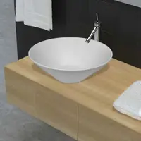 vidaXL Chiuvetă din ceramică de porțelan, pentru baie, Art Bazin, alb