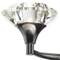 Aplica Luther 2 Light Wall Light Black Chrome Crystal
